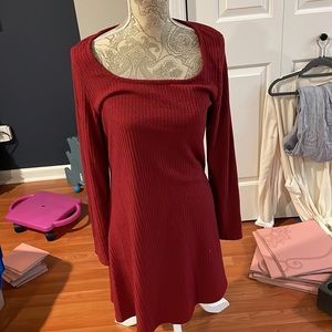 Old Navy Long Sleeve Red Dress-Size Large